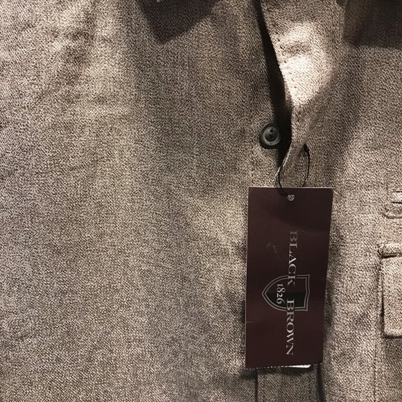 NEW ! Black Brown 1826 Men’s Dress Shirt - Size Small - Picture 2 of 4